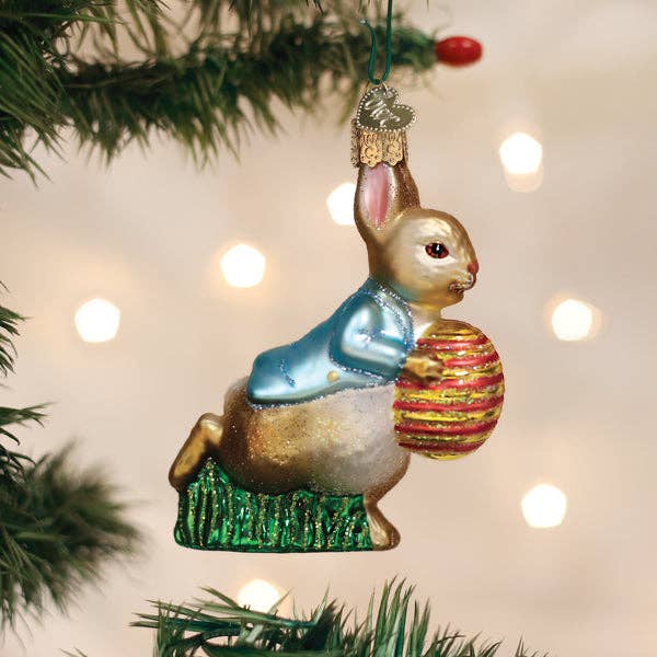Old World Christmas - Wholesale Ornament - Peter Rabbit With Easter Egg Ornament0