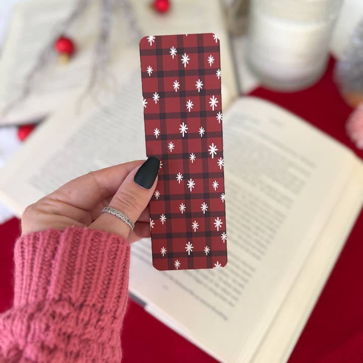 Little Turkey Shoppe - Wholesale Bookmark - Pink Christmas Tree Bookmarks | Red Plaid, Bows3