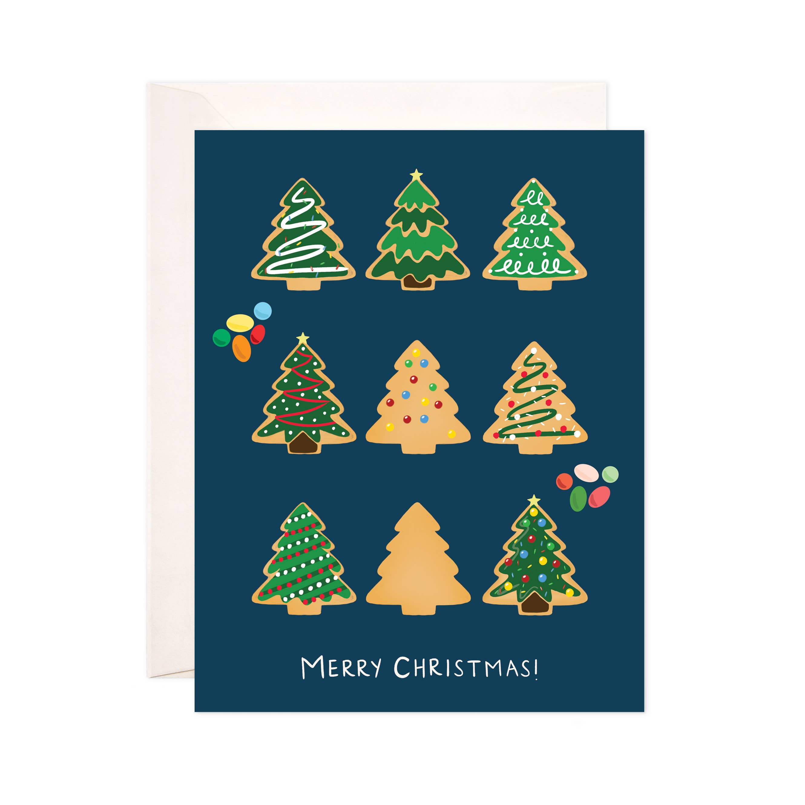 Bloomwolf Studio - Wholesale Christmas Card - X-mas Tree Cookies Greeting Card - Christmas Card1
