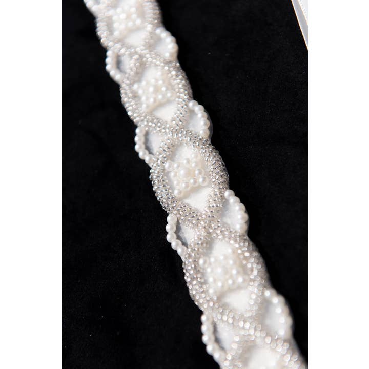 Brides and Belts - Wholesale Belt - Women's - The Wendy Handmade Pearl and Beaded Women's Belt
