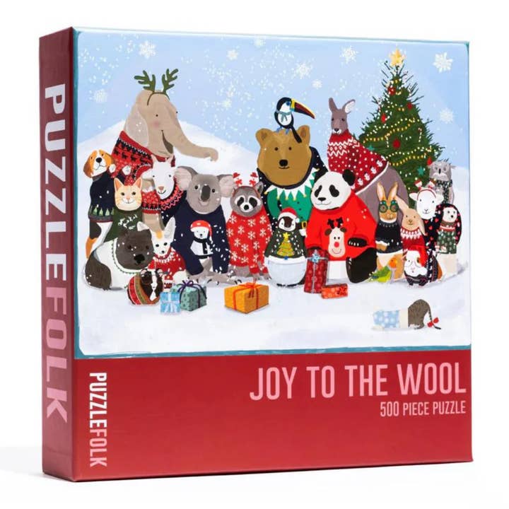 Alegría a la Lana rompecabezas de Navidad de 500 piezas de Animales y Criaturas para venta al por mayor de Puzzlefolk