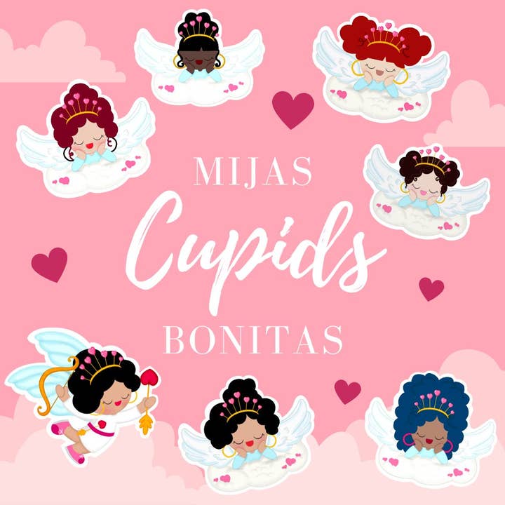 Mijas Cupids Bonitas Sticker Pack (Die Cut ) for wholesale by Hola Mijas Bonitas