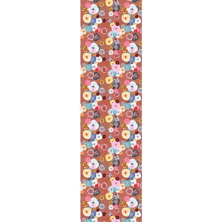 Écharpe en laine mérinos Autumn Blossom – Imprimé artistique floral stylisé pour la vente par Namaskar Australia