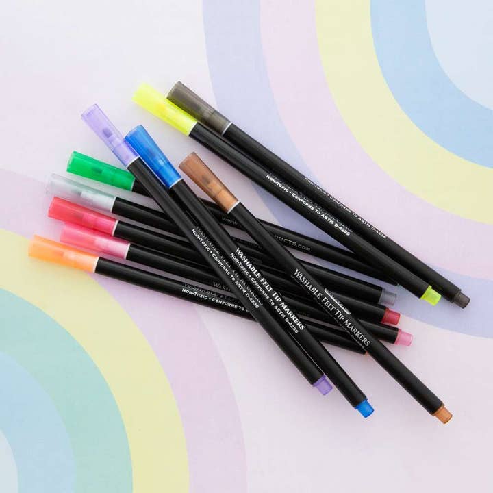Luna Office Supply - Everyday Essential - Wholesale Marker - Felt Tip Washable Markers 10 Colors1