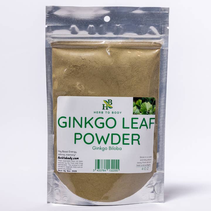 Herb To Body – wholesale Örter – Ginkgo Bladpulver 4oz