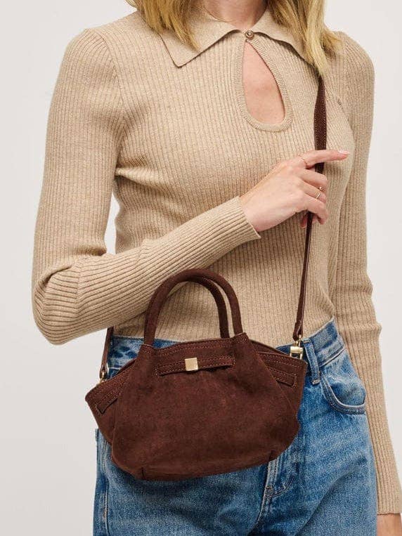 63032 Selena Mini Sac à Main/Sac Bandoulière en Faux Daim pour la vente par MiMi Wholesale