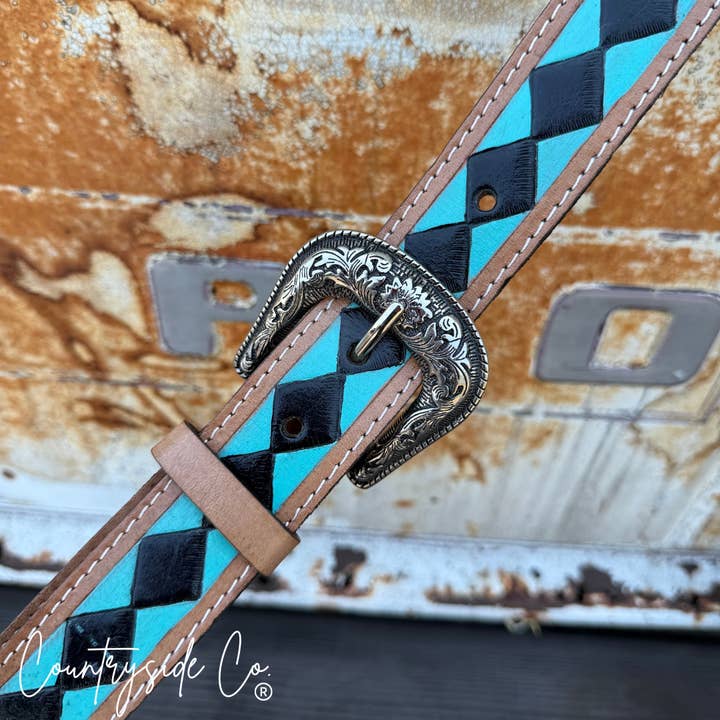 Texas Western Cowhide Bags and More - Wholesale Bag Strap - Women's - Wild West Checkered Purse Straps1