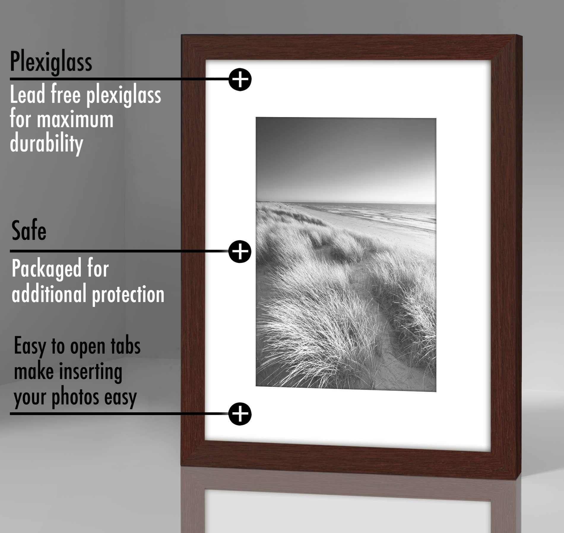 Americanflat - Wholesale Picture Frame - Americanflat Picture Frame with Mat Slim Molding (5 Pack)38