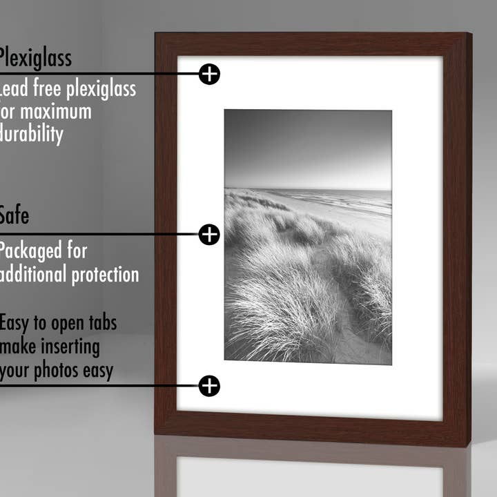 Americanflat - Wholesale Picture Frame - Americanflat Picture Frame with Mat Slim Molding (5 Pack)38