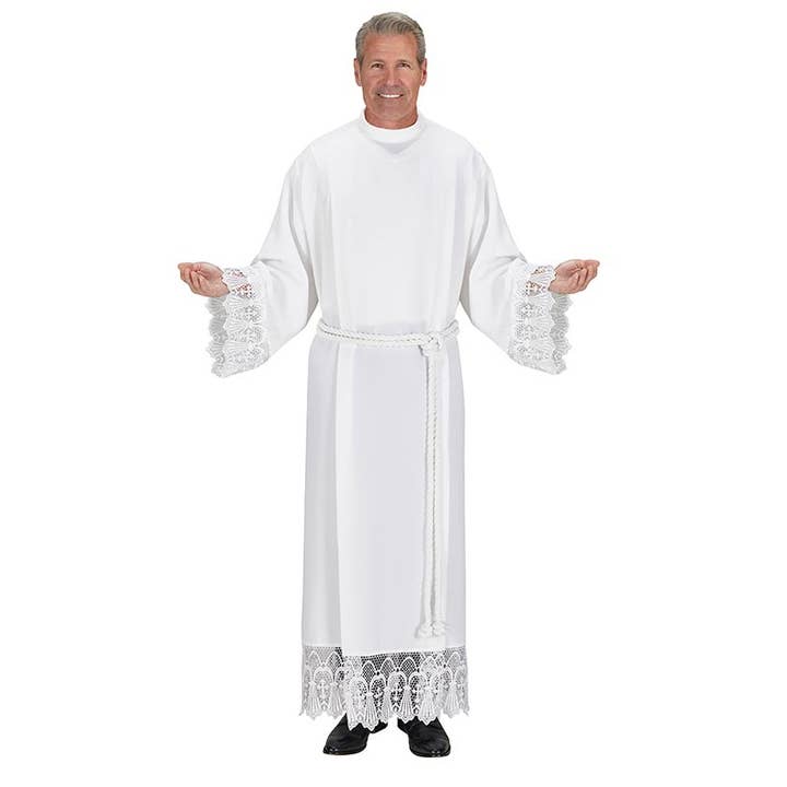 San Clement Collection Roll Collar Alb for wholesale by Christian Brands Church Supply