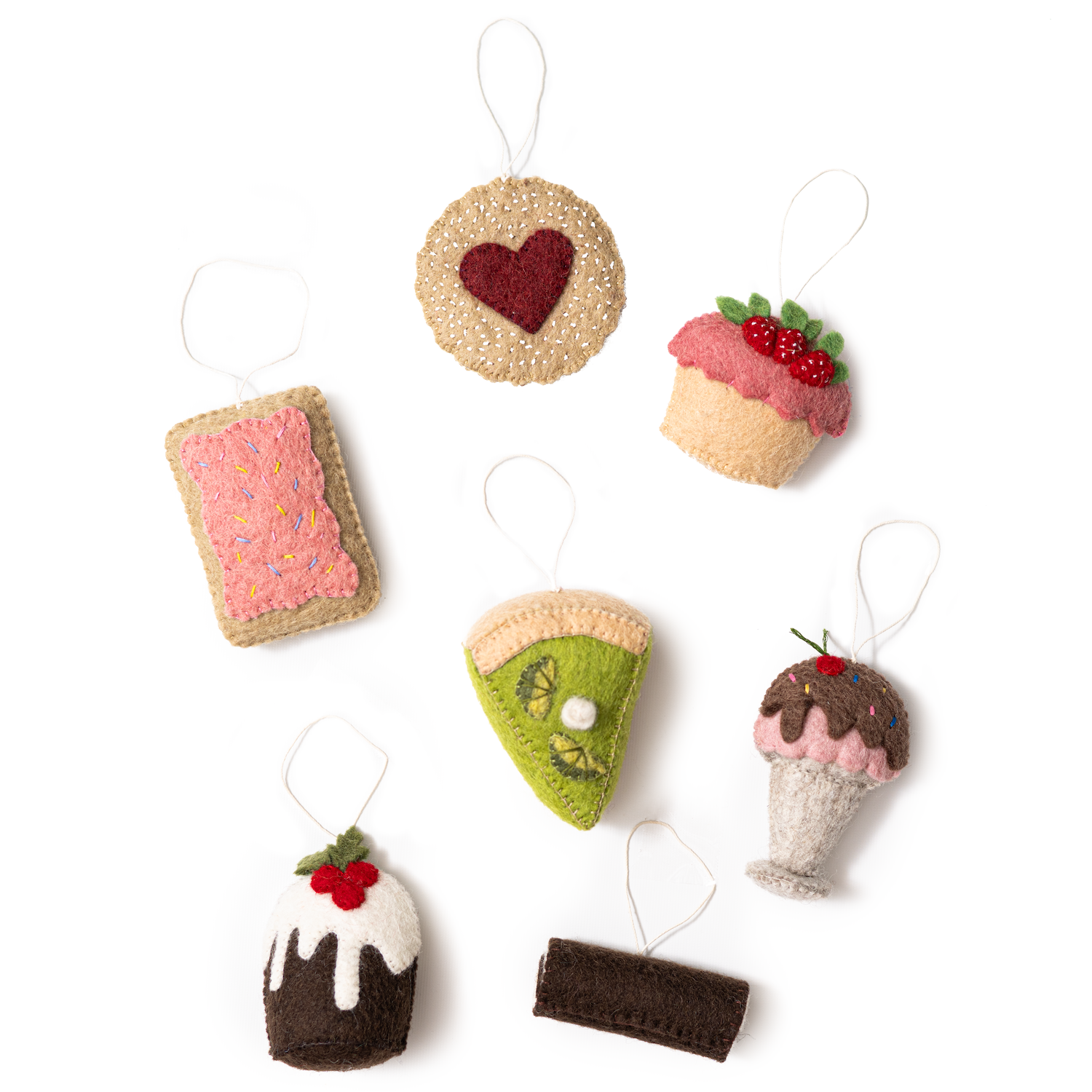 Global Goods Partners - Wholesale Ornament Set - Felt Sweet Treat Ornaments4