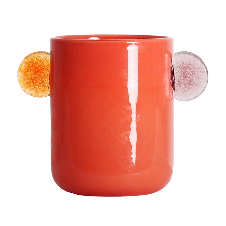 Kodu - Wholesale Vase - Orange glass vase measuring 25x16x21cm0