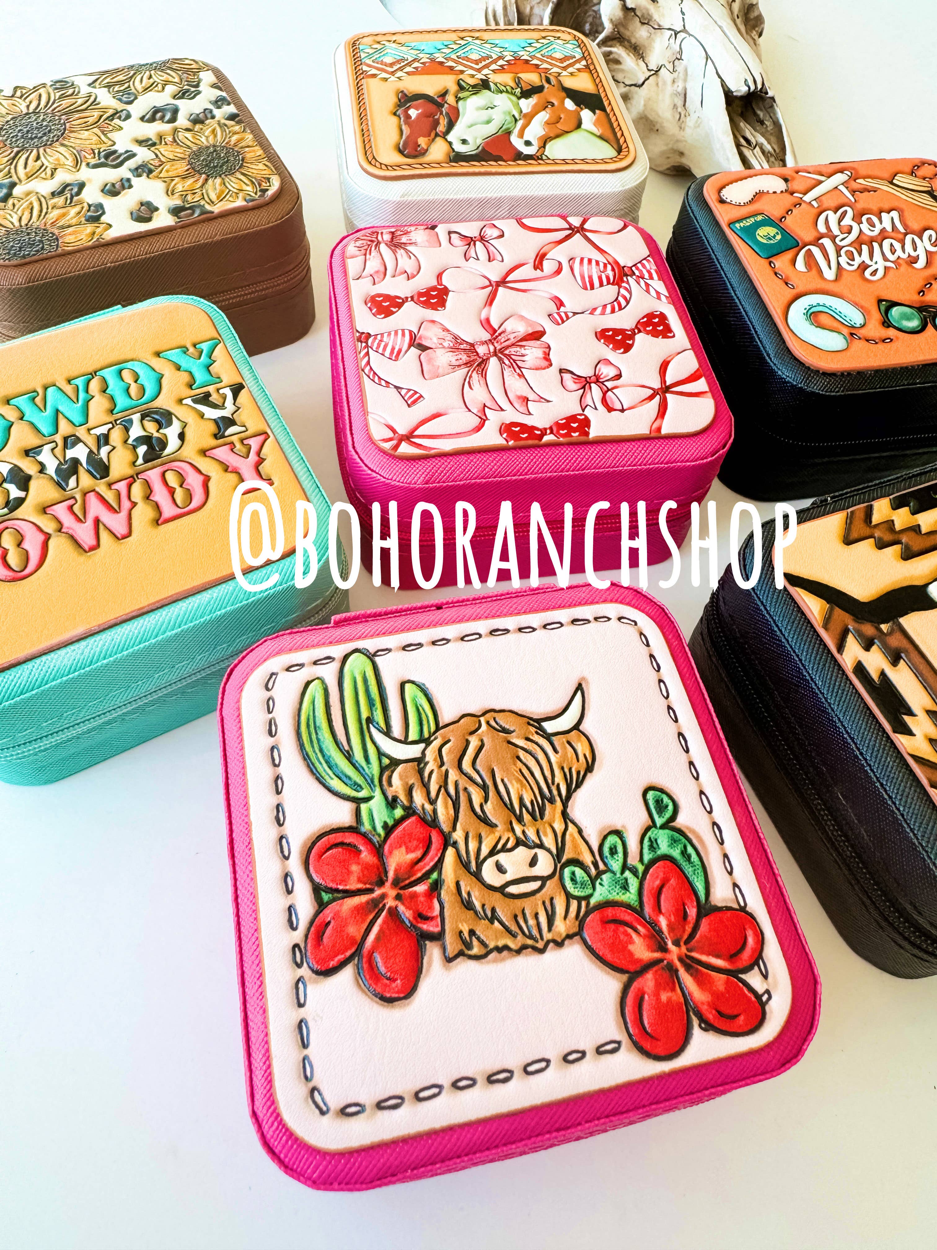 Boho Ranch Shop - Wholesale Sieradendoos/organizer - Western mini sieradendoosje voor reizen5