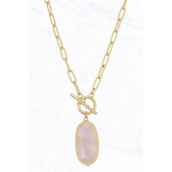 Suzie Q USA - Wholesale Pendant/Charm Necklace - Natural Stone Pendant Chain Necklace6