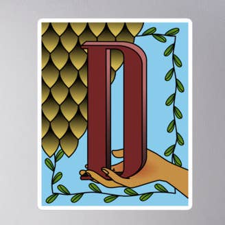 Letter D Vinyl Sticker for wholesale by emilyckohl