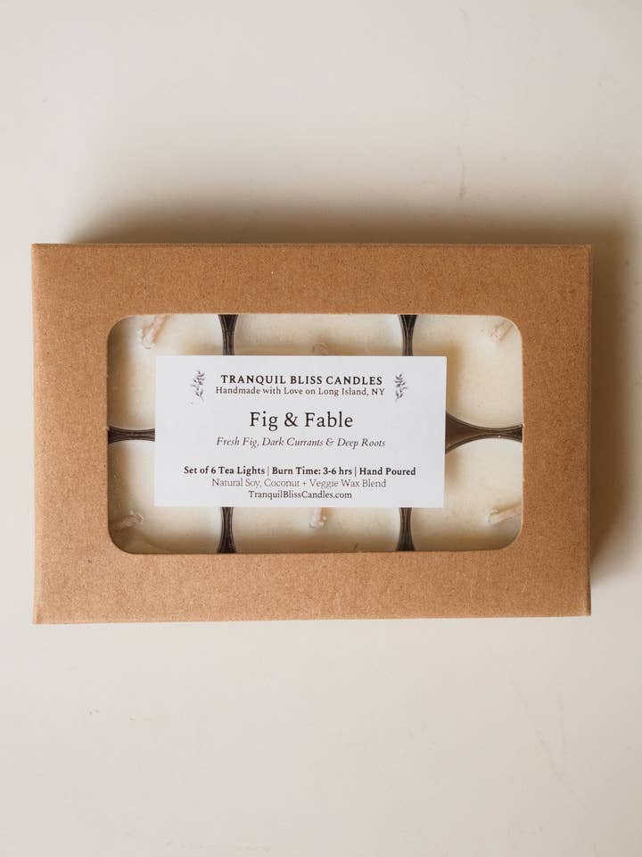Fig & Fable Theelichten voor wholesale door Tranquil Bliss Candles