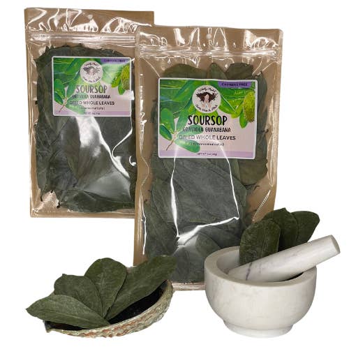 Witchy Pooh's Exotic Teas & Herbs – Chá solto por atacado – Chá de folha inteira de graviola Witchy Pooh's - sem cafeína14