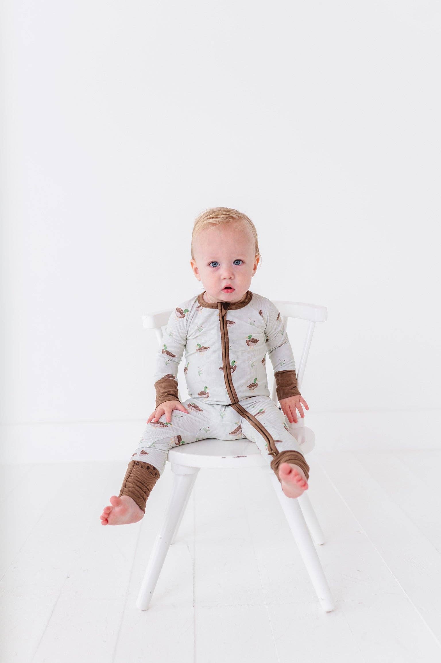 Kiki + Lulu - Wholesale Rompertje - Baby - Eend, Eend Schattige Geribbelde Omvormbare Voetjes7