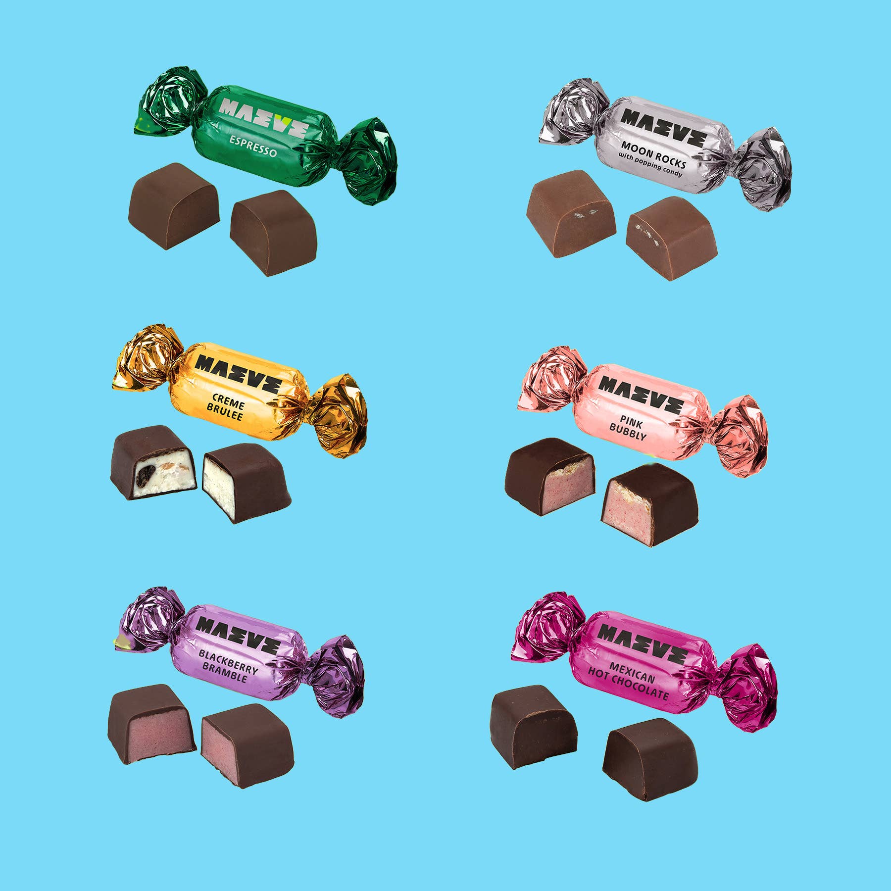 Seattle Chocolate Presents Maeve - Vente Boîtes de chocolats - NOUVEAU ! Coffret Cadeau Bonbon Amis Givrés - 170g1