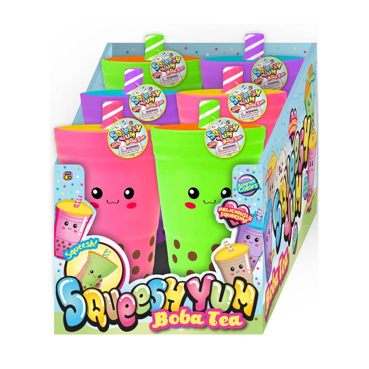 Squeesh Yum Boba Tea, 6ct for wholesale by Grandpa Joe's Candy Shop