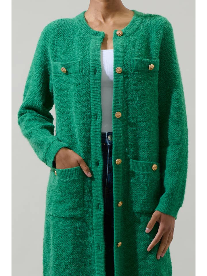 Sugarlips - Wholesale Cardigan - Women's - Sanford Button Down Midi Cardigan3