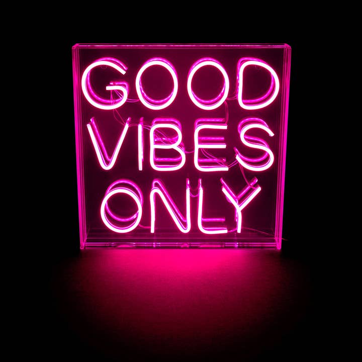 Amber Bright Creations - Wholesale Neon Sign - Good Vibes Only Neon LED Acrylic Lightbox4