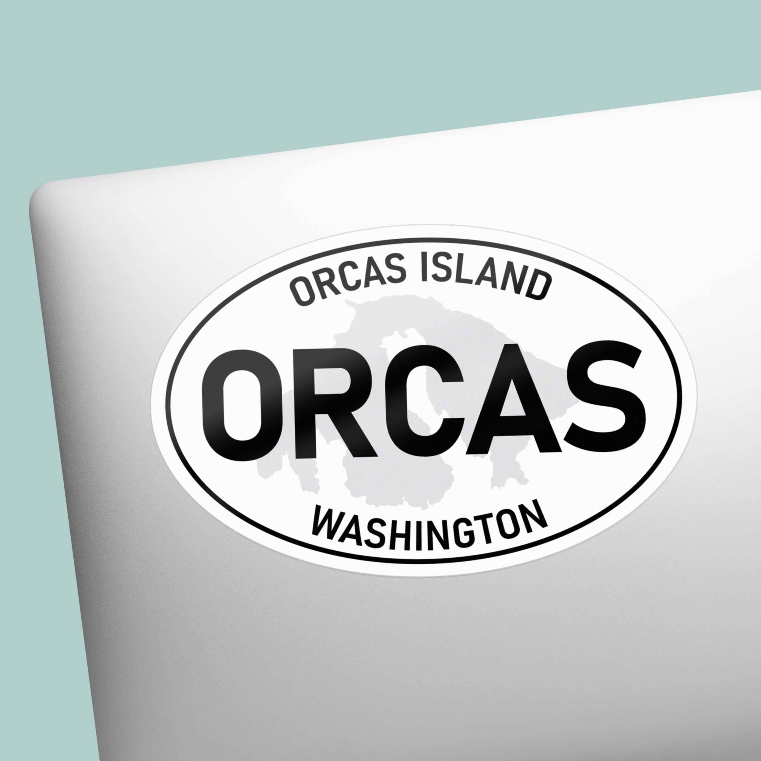 Sentinel Supply - Vendita all'ingrosso Adesivo - Adesivo ovale bianco Orcas Island Washington2