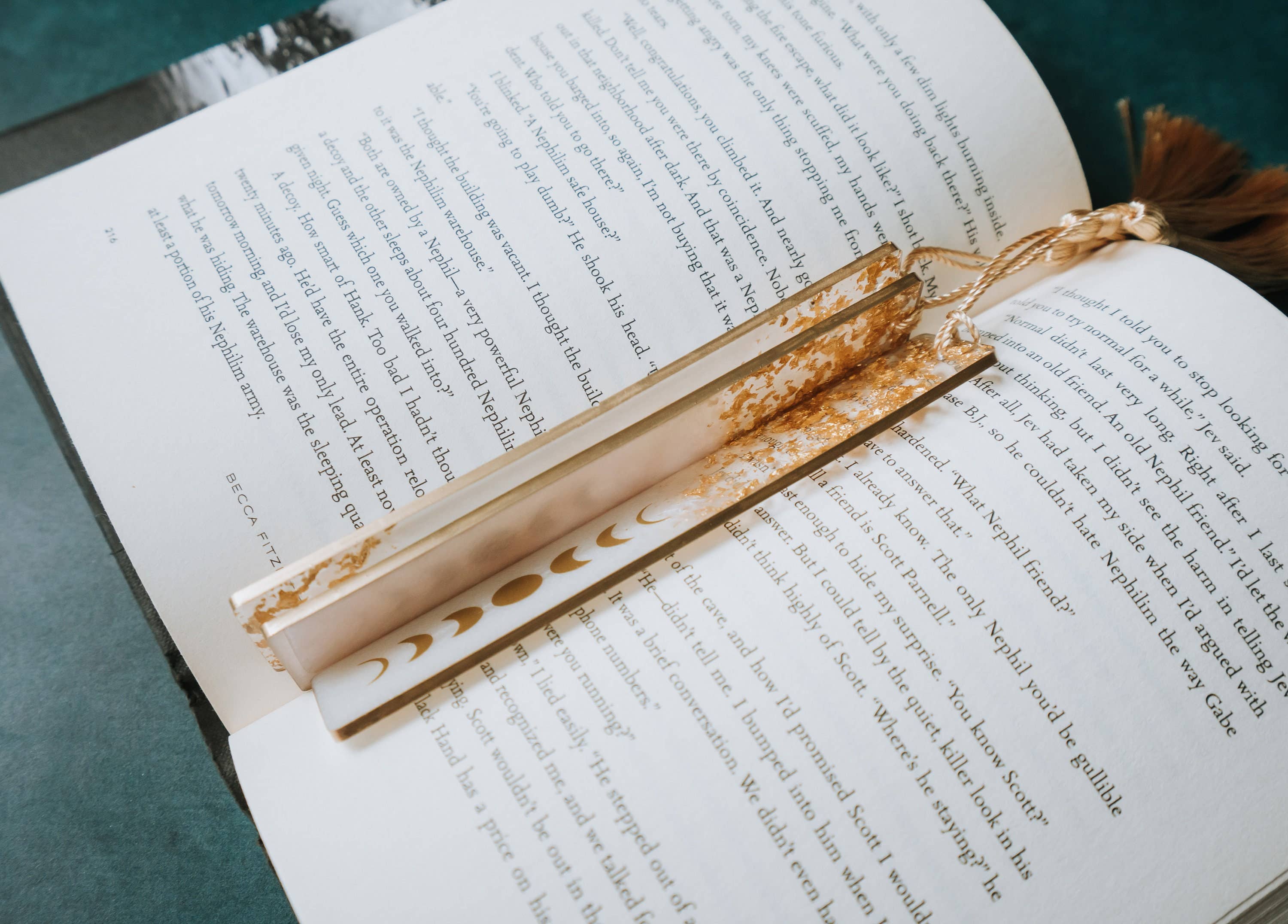 Dège Creative - Vente Marque-page - Phases de la Lune Blanche & Marque-page Géode7