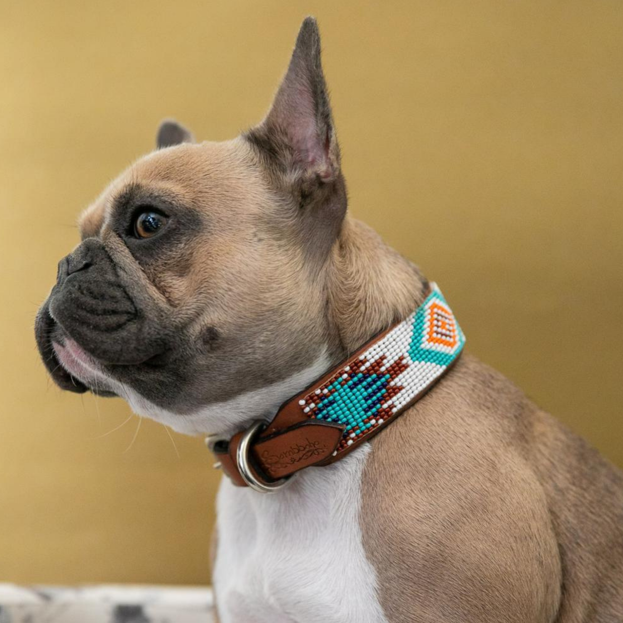 Sambboho – Engroshandel Halsbånd - Hund – Sambboho Aztec halsbånd til hunde med perler og læder5