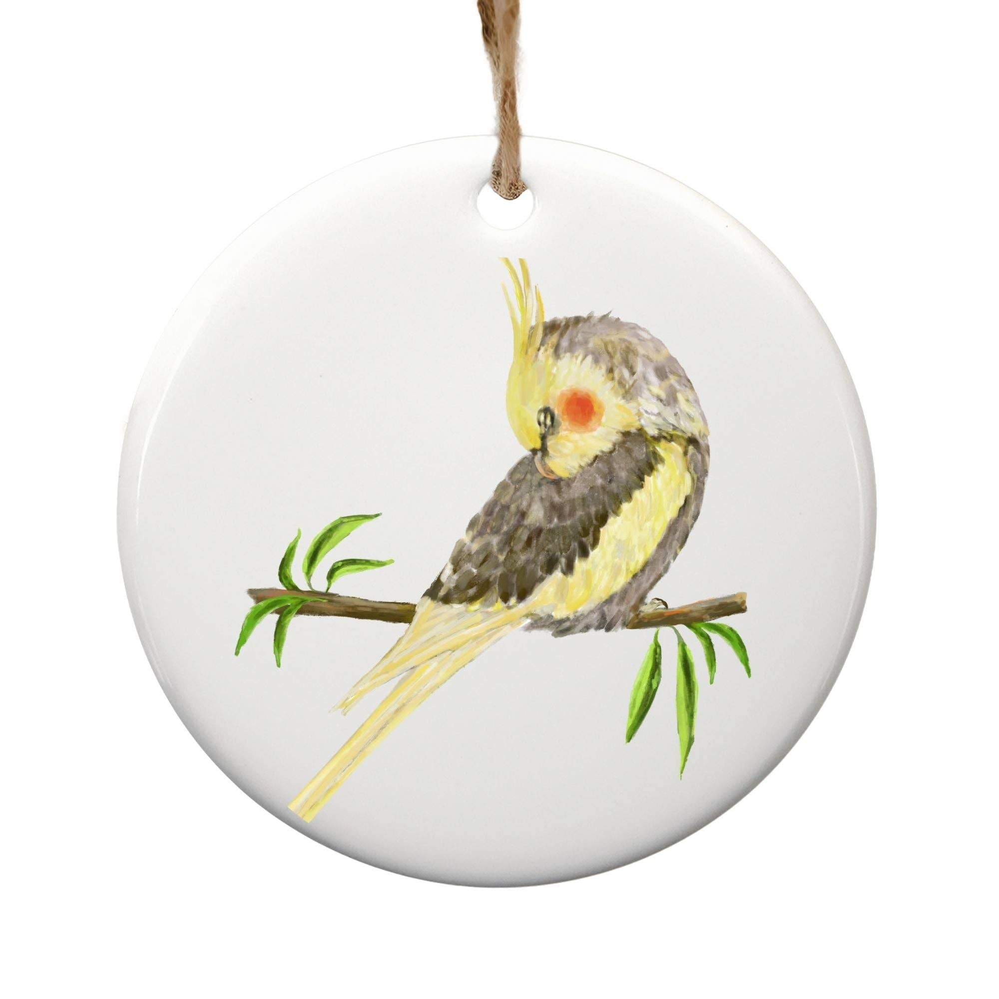 MerikaArt - Wholesale Ornament - Cockatiel Ceramic Ornament
