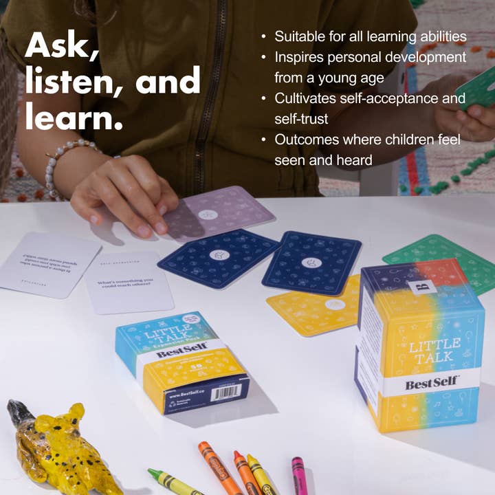 BestSelf Co. - Wholesale Card Game - Little Talk Expansion Pack – 50 Extra Prompts for Growth