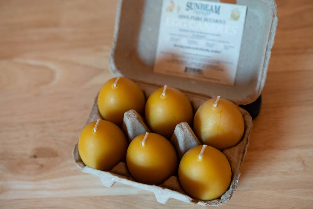 Sunbeam Candles, Inc - Wholesale Grappige kaars - Eierdozen 6-kt naturel & assorti6