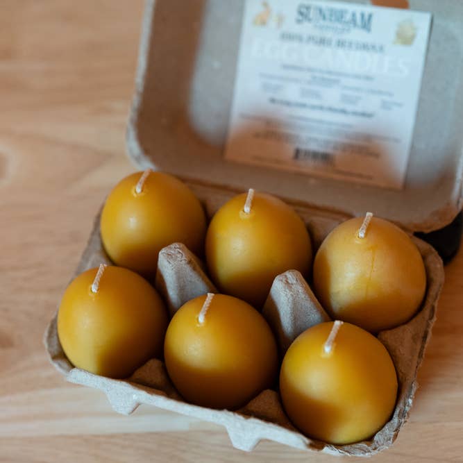 Sunbeam Candles, Inc - Wholesale Grappige kaars - Eierdozen 6-kt naturel & assorti6