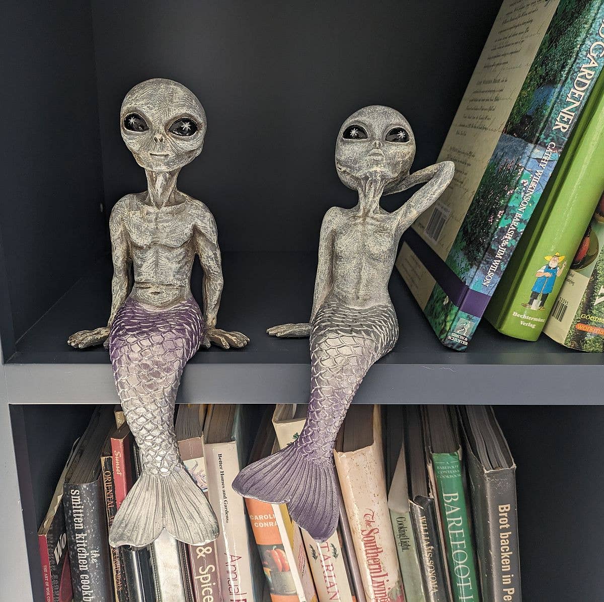John Bernard & Company - Wholesale Decorative Figurine - Mermalien Dude 10 inch Tall Merman Alien Statue Shelf Sitter6