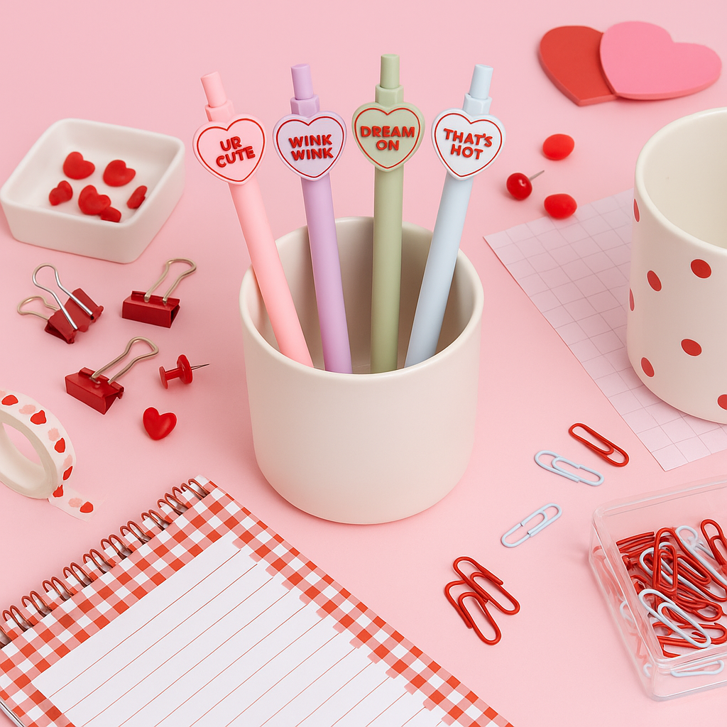 NPW - Vente Stylos - Stylos Cœur en Bonbon0