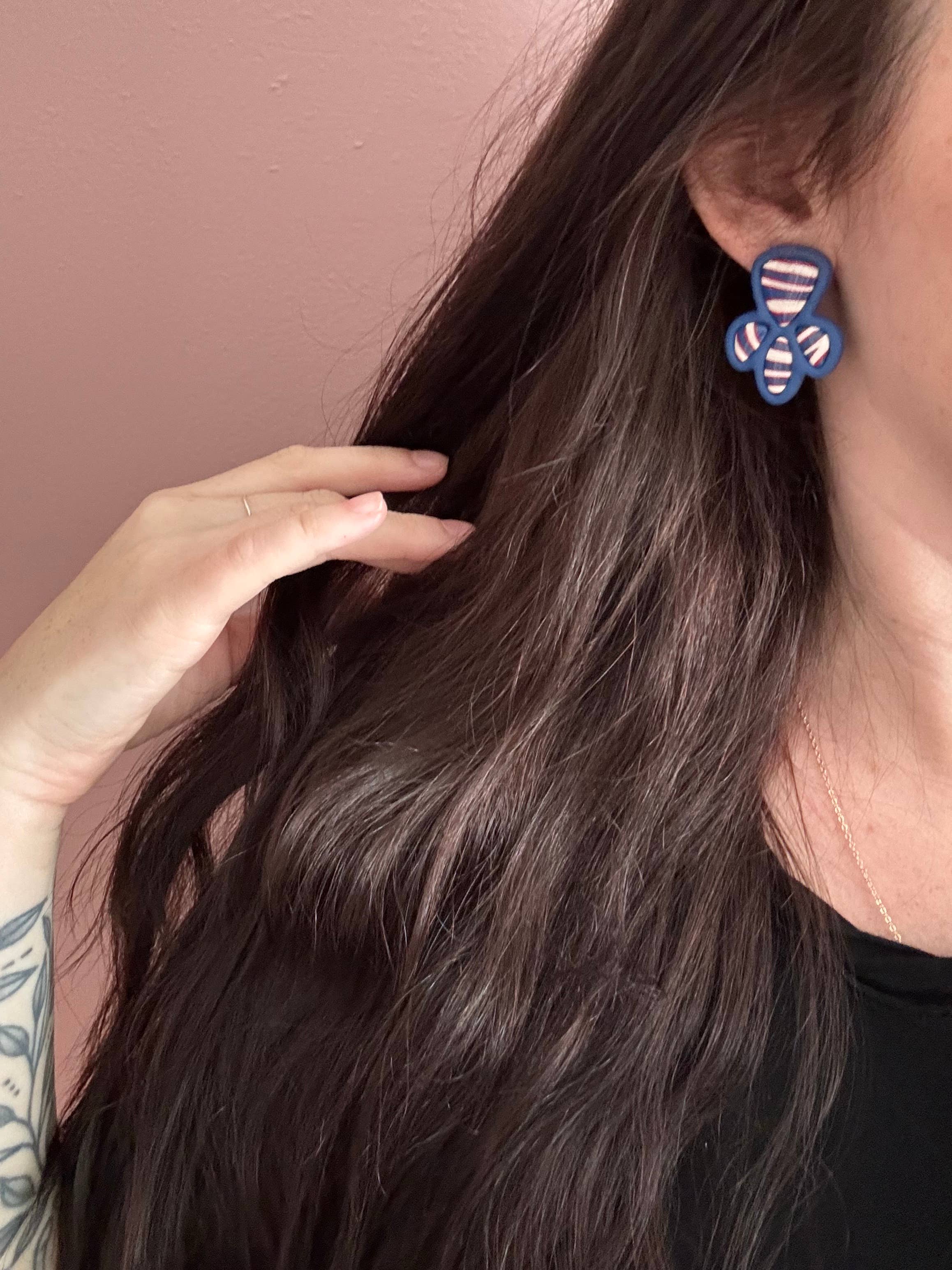 LeiClayCo - Wholesale Stud/Post Earrings - Buffalo Bills earrings, stud clay earrings1