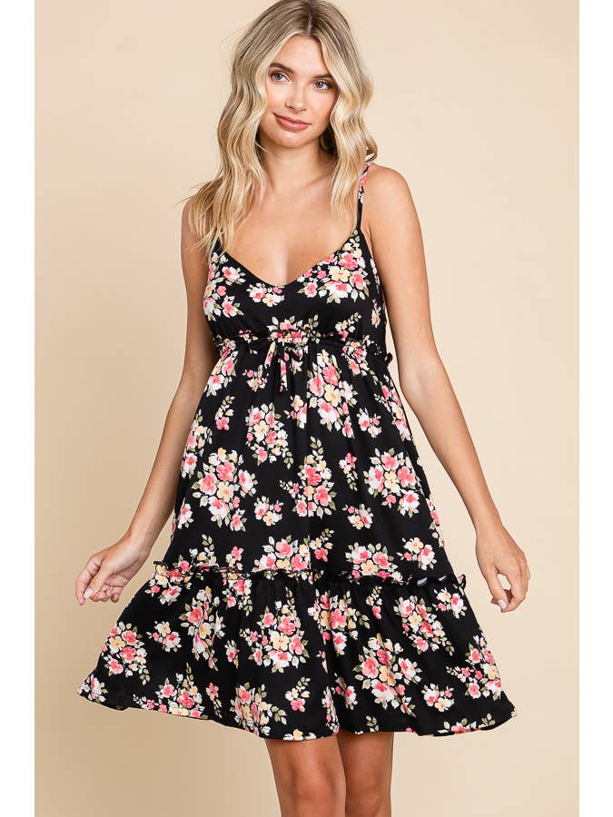 Culture Code - Wholesale Dress - Women's - CJD1436AP -CAMI FRILL RUCHING DRESS