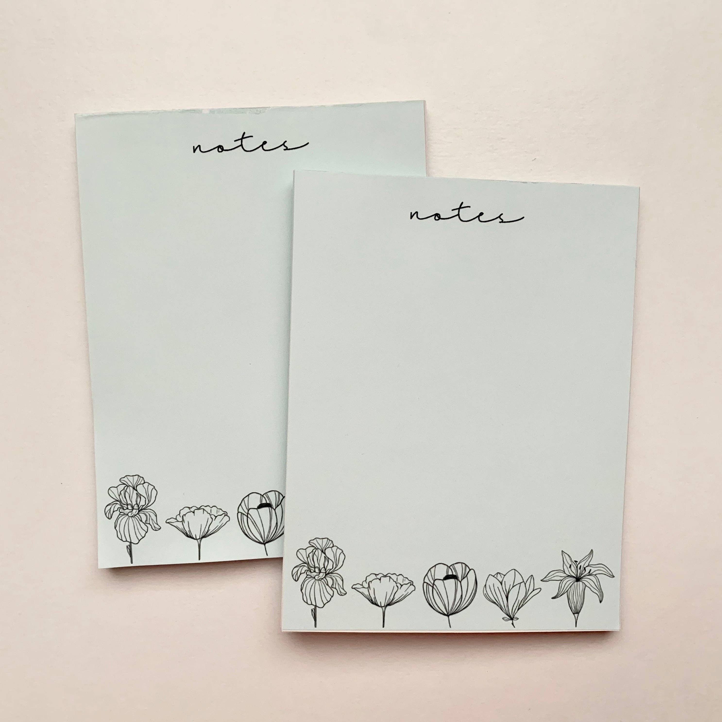 AMW the studio - Wholesale Notepad - 4 Color Flowers 4.25"x5.5" Notepad6