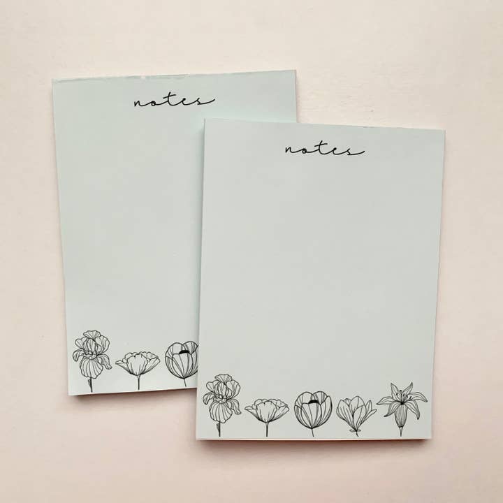 AMW the studio - Wholesale Notepad - 4 Color Flowers 4.25"x5.5" Notepad6