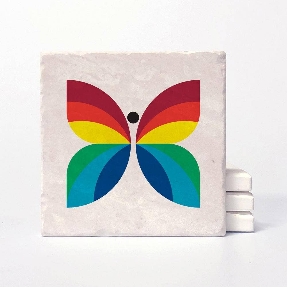 Versatile Coasters Canada - Wholesale Coasters - CBC Butterfly 1966 to 1974 Logo Coasters2