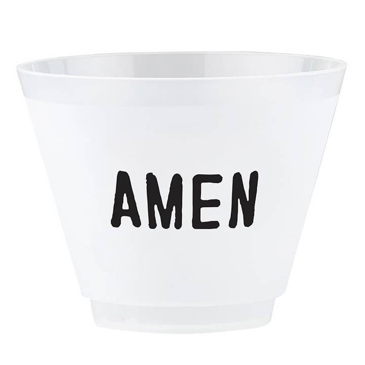 Face to Face Wine Frost Cups - Amen - Set of 8 for wholesale by Faithworks by Creative Brands
