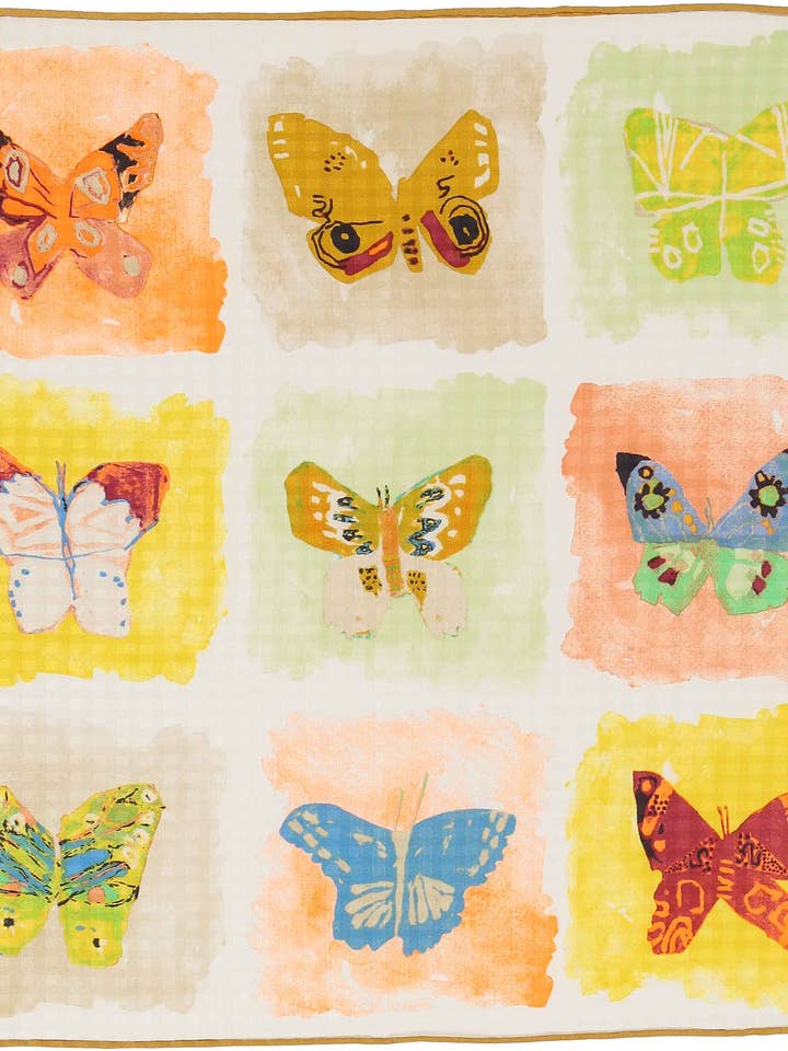 Butterfly Stamps Silk Neckie for wholesale by FRAAS - The Scarf Company