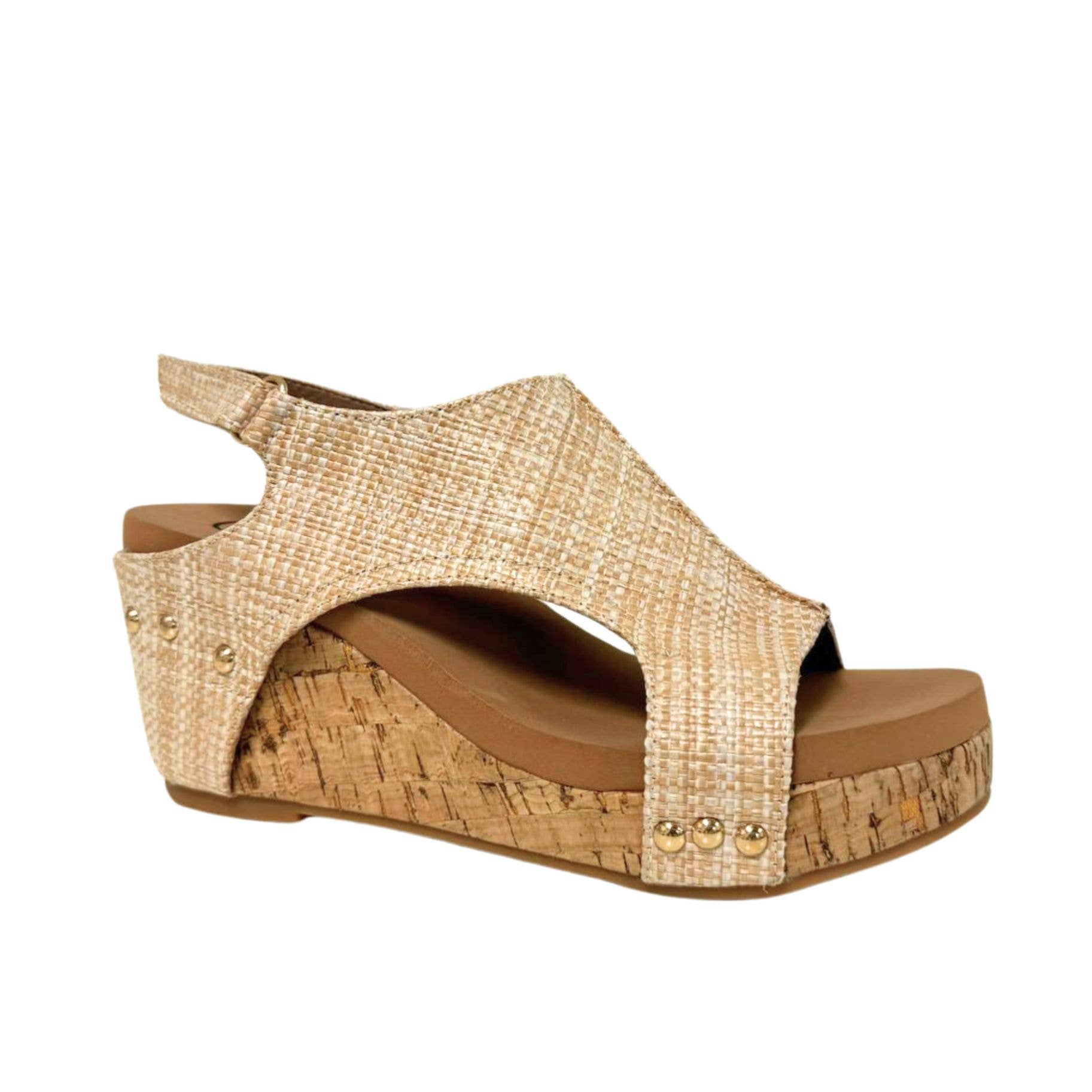 Maker's Shoes - Wholesale Wedges - Women's - HANNAH Peep Toe Cork Women Platform Sandal Velcro Slingback4