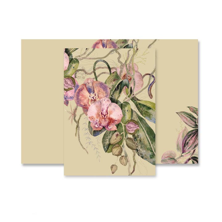 DISPLEJ - Wholesale Everyday Greeting Card - Greeting Card "Orchid" By Natalia Brekhova2