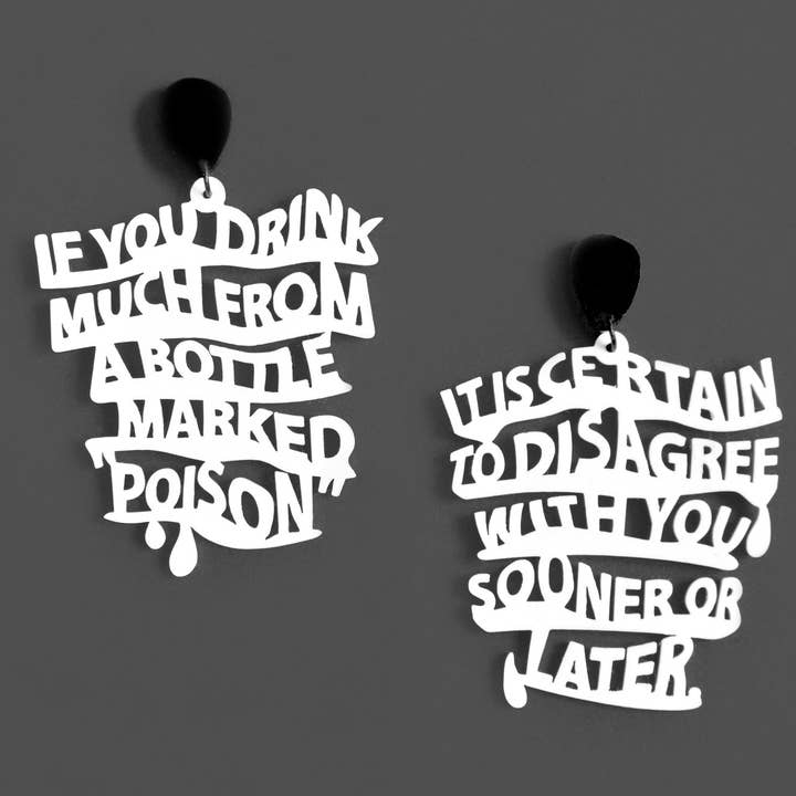 Alice in Wonderland 'Poison' oorbellen voor wholesale door Bold Standard