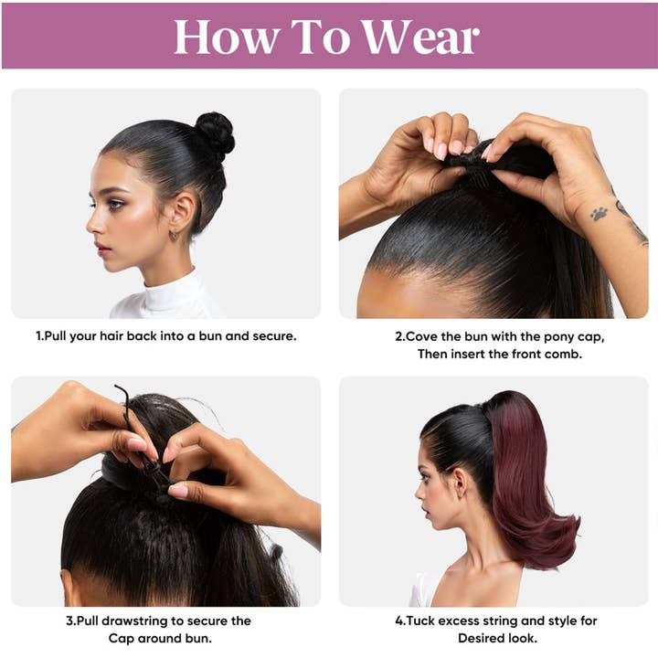 Black to Blonde 14" Short Curly Drawstring Ponytail for wholesale on Faire5