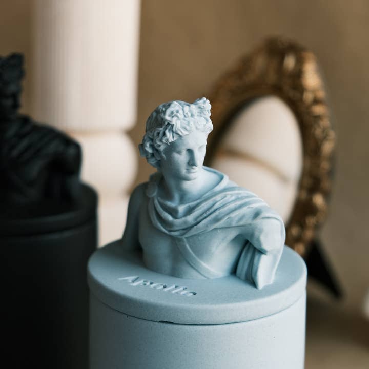 ECLAT DE L'AUBE - Wholesale Jar/Filled Candle - Scented candle in jar - Apollo sculpture