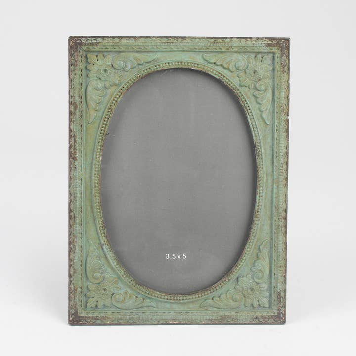 Antique Green Ornate Photo Frame – Vintage Style 3.5x5 Frame for wholesale by Originals International Ltd