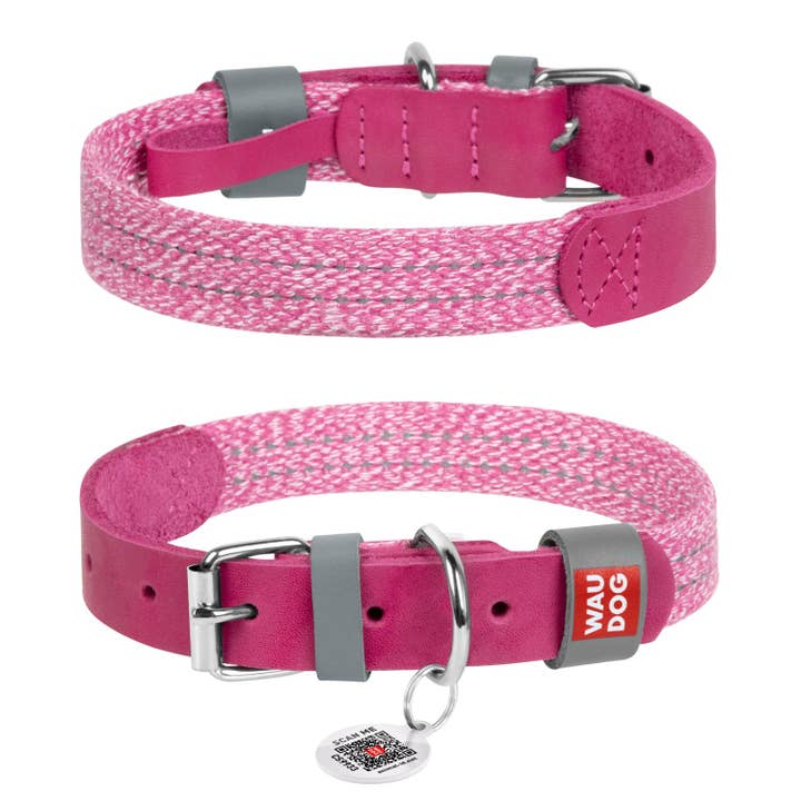 WAUDOG - Wholesale Pet Collar - Dog - WAUDOG Classic genuine leather and re-cotton dog collar