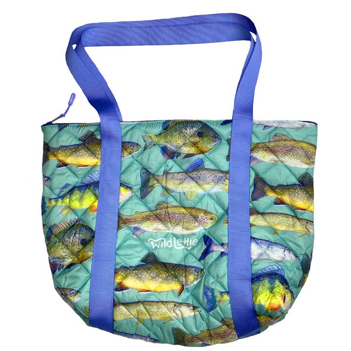 Michigan Fish Recycled Tarn Tote for wholesale by Wild Lettie